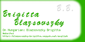 brigitta blazsovszky business card